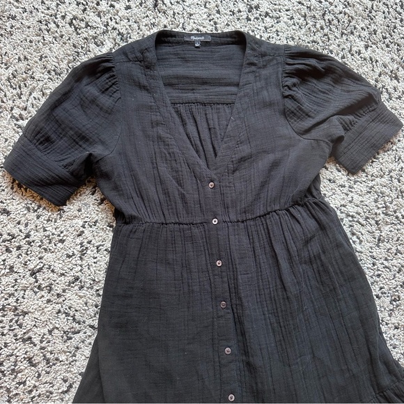 Madewell Tiered Button Front Midi Dress - Picture 2 of 7
